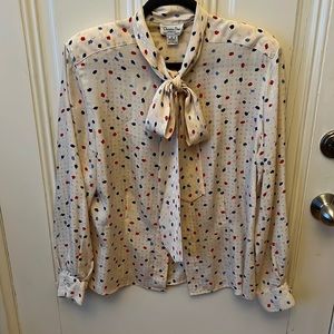 Vintage Christian Dior Separates silk blouse with bow